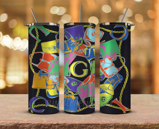 Luxury Designer Tumbler Design,Skinny Tumbler 20oz ,Digital Luxury Fashion 20oz Tumbler Wrap,Tumbler Logo Brand 58
