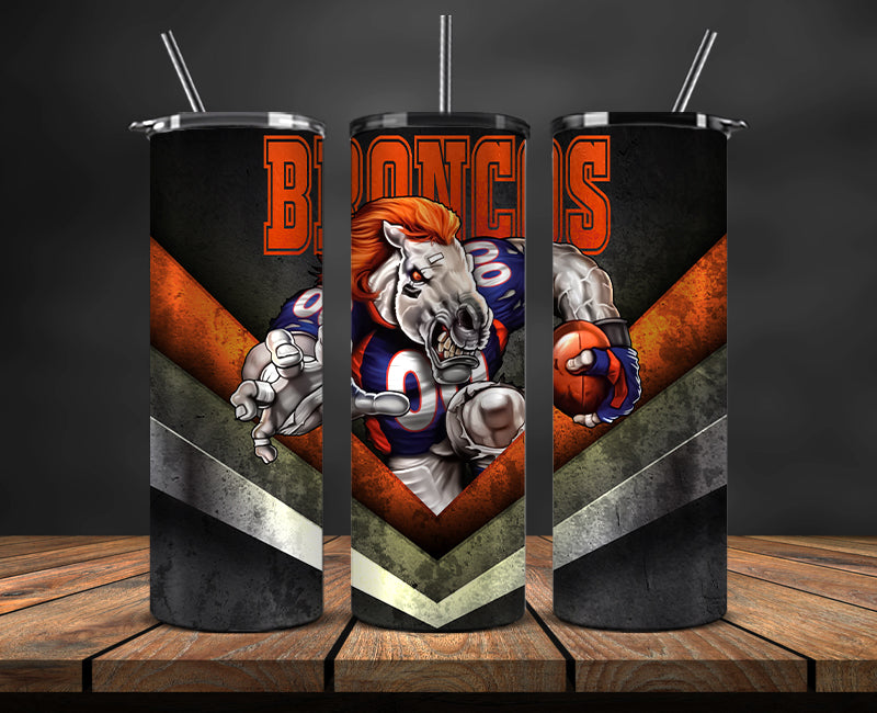 Denver Broncos Tumbler, Broncos Logo Tumbler, NFL Season 2025, Design 05