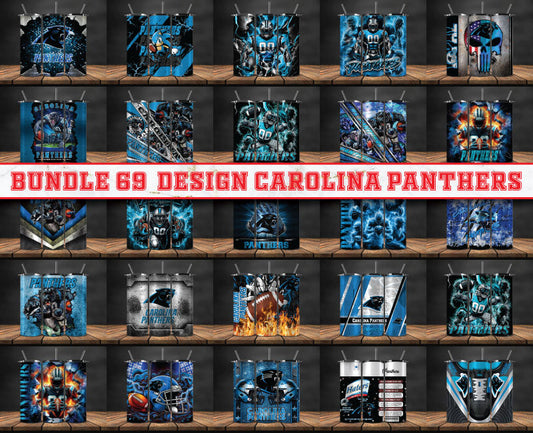 Carolina Panthers Tumbler Wrap , Football Tumbler Png ,32 Team Sport png 05