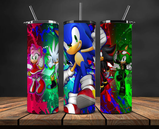 Sonic Tumbler 20oz Png, The Hedgehog Tumbler Wrap, Tumbler Wrap ,Sonic Tumbler Wrap 05