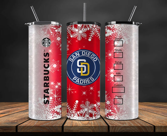 San Diego Padres Png,Christmas MLB Tumbler Png , MLB Christmas Tumbler Wrap 60