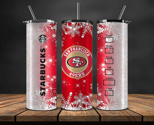 San Francisco 49ers Christmas Tumbler Png,NFL Merry Christmas Png, NFL Christmas Tumbler Wrap 61