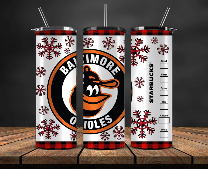 Baltimore Orioles Png,Christmas MLB Tumbler Png , MLB Christmas Tumbler Wrap 06