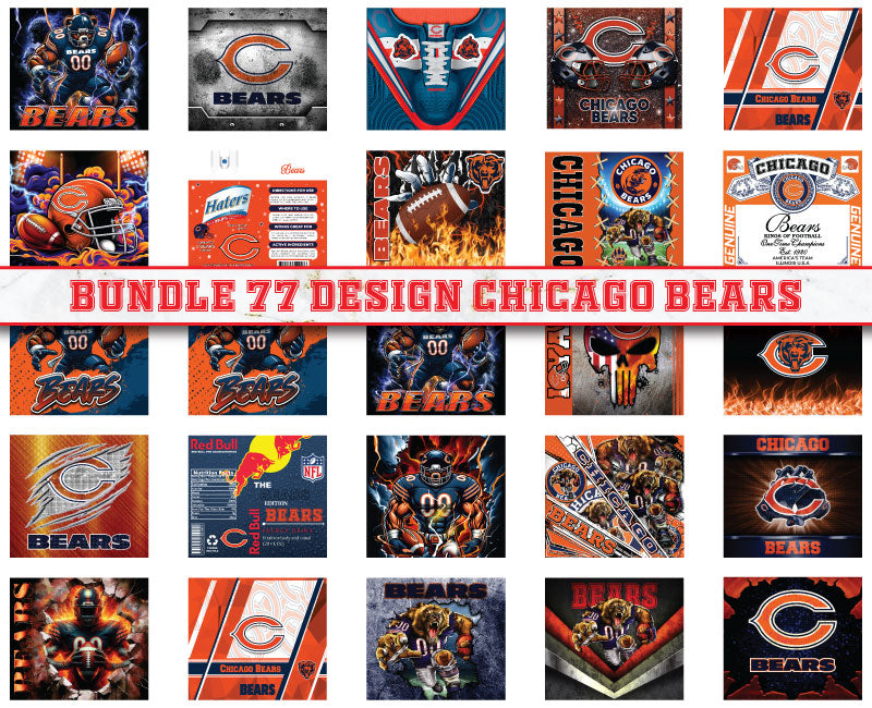 Chicago Bears Tumbler Wrap , Football Tumbler Png ,32 Team Sport png 06