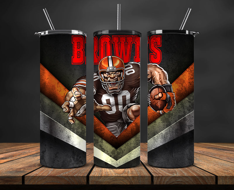 Cleveland Browns Tumbler, Browns Logo Tumbler, NFL Season 2025, Design 06