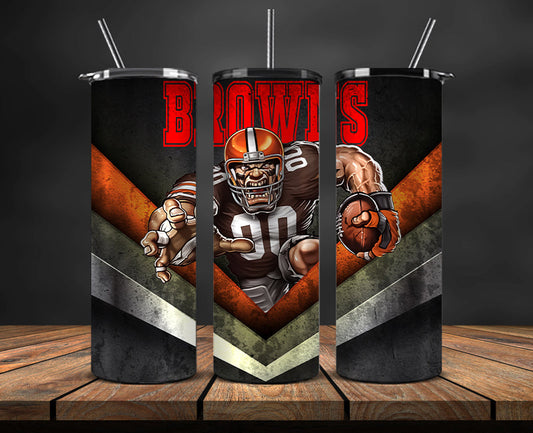 Cleveland Browns Tumbler, Browns Logo Tumbler, NFL Season 2023, Design 06