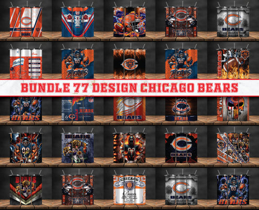 Chicago Bears Tumbler Wrap , Football Tumbler Png ,32 Team Sport png 06