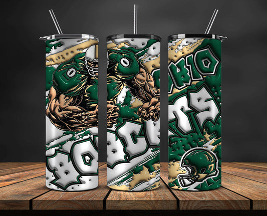 Football Mascot Colleges 3D Tumbler Skinny , Football Tumbler Png ,Nfl Tumbler Wrap 06