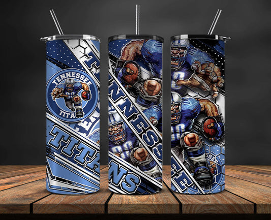 Titans Football Png , Football Tumbler Png ,Sport Tumbler Wrap 06