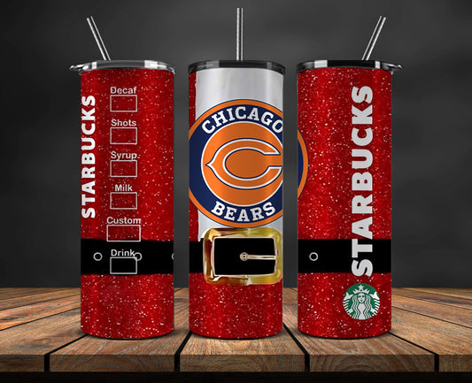 Chicago Bears Christmas Tumbler Png,NFL Merry Christmas Png, NFL Christmas Tumbler Wrap 71