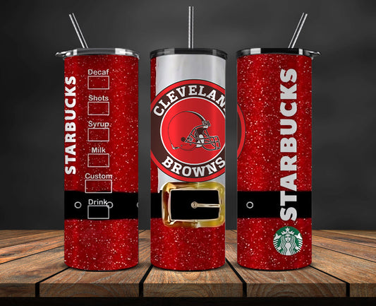 Cleveland Browns Christmas Tumbler Png,NFL Merry Christmas Png, NFL Christmas Tumbler Wrap 73