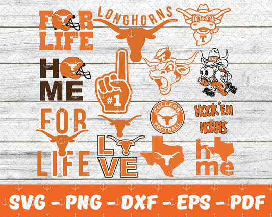 Texas LongHorns Bundle Svg, Football Svg ,Sport Svg, Sport Bundle Svg 73