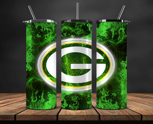 Green Bay Packers Tumbler, Packers Logo Tumbler ,NFL Season 2025, Design 75