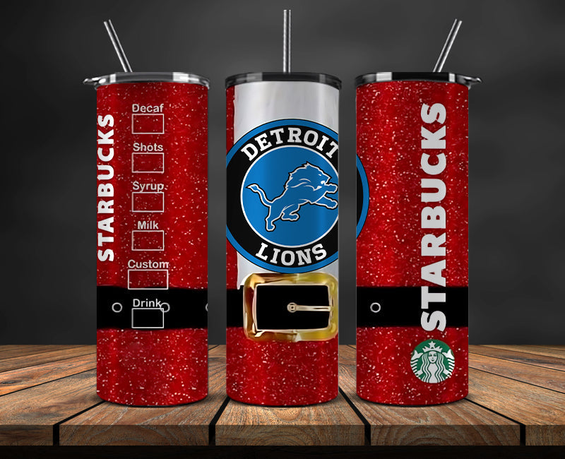 Detroit Lions Christmas Tumbler Png,NFL Merry Christmas Png, NFL Christmas Tumbler Wrap 76