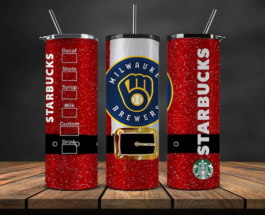 Milwaukee Brewers Png,Christmas MLB Tumbler Png , MLB Christmas Tumbler Wrap 79