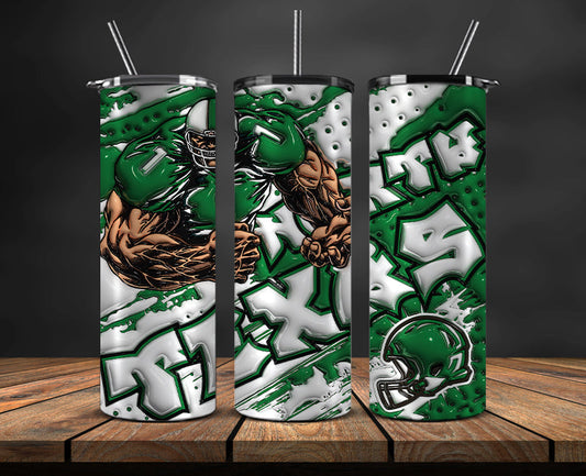 Football Mascot Colleges 3D Tumbler Skinny , Football Tumbler Png ,Nfl Tumbler Wrap 07