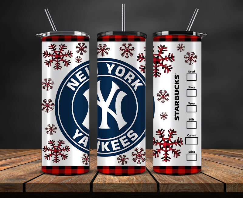 New York Yankees Png,Christmas MLB Tumbler Png , MLB Christmas Tumbler Wrap 07