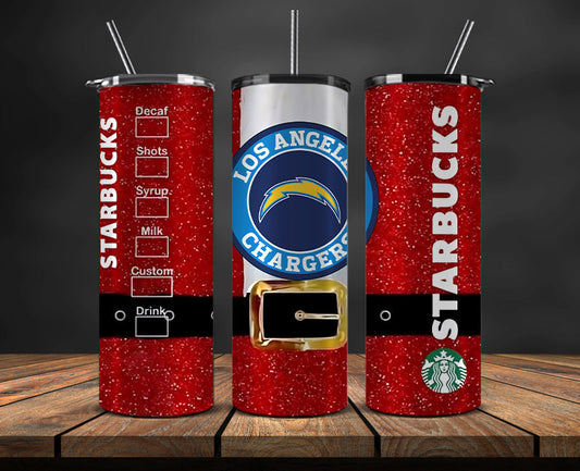Los Angeles Chargers Christmas Tumbler Png,NFL Merry Christmas Png, NFL Christmas Tumbler Wrap 82
