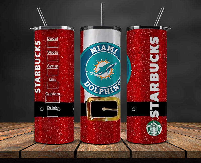 Miami Dolphins Christmas Tumbler Png,NFL Merry Christmas Png, NFL Christmas Tumbler Wrap 84