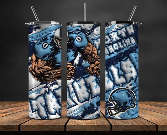 Football Mascot Colleges 3D Tumbler Skinny , Football Tumbler Png ,Nfl Tumbler Wrap 08