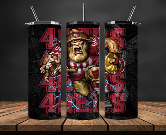 San Francisco 49ers Tumbler, 49ers  Logo Tumbler,NFL Season 2025, Design 96