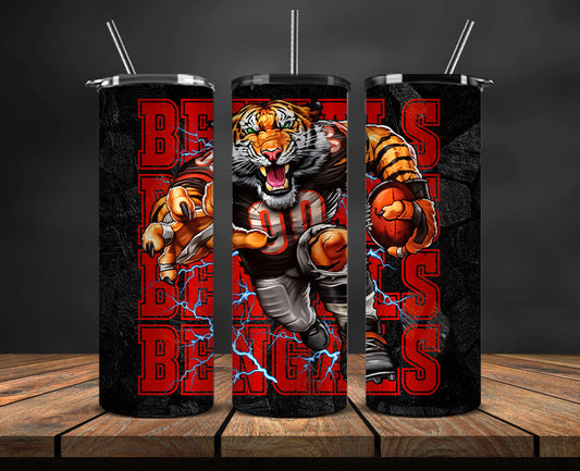 Cincinnati Bengals Tumbler, Bengals Logo Tumbler,NFL Season 2023, Design 98