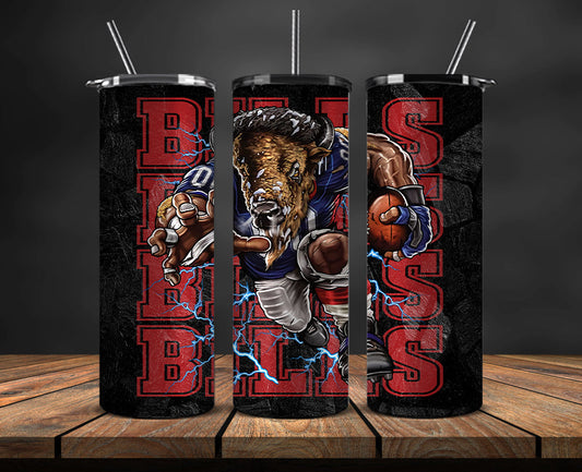 Buffalo Bills Tumbler, Bills Logo Tumbler,NFL Season 2025, Design 99