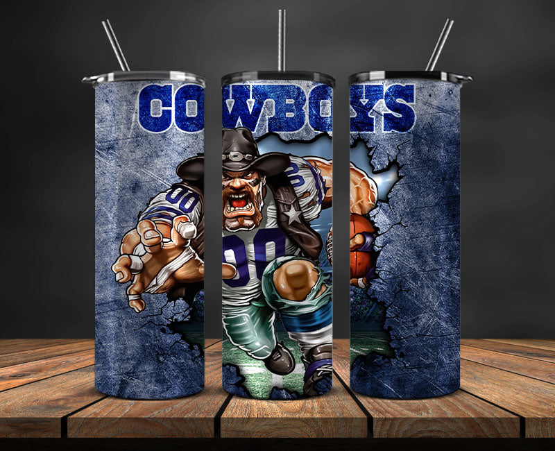 Cowboys Football Png, Football Tumbler Wrap 09