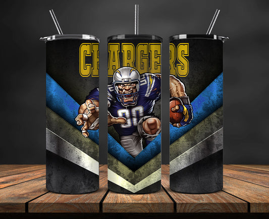 Los Angeles Chargers Tumbler, Chargers Logo Tumbler, NFL Season 2025, Design 09