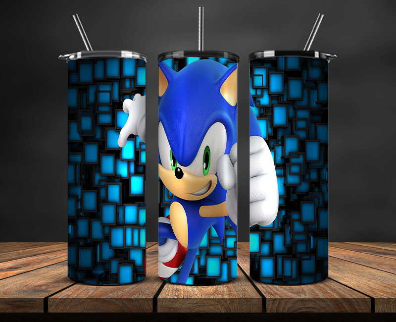 Sonic Tumbler 20oz Png, The Hedgehog Tumbler Wrap, Tumbler Wrap ,Sonic Tumbler Wrap 09