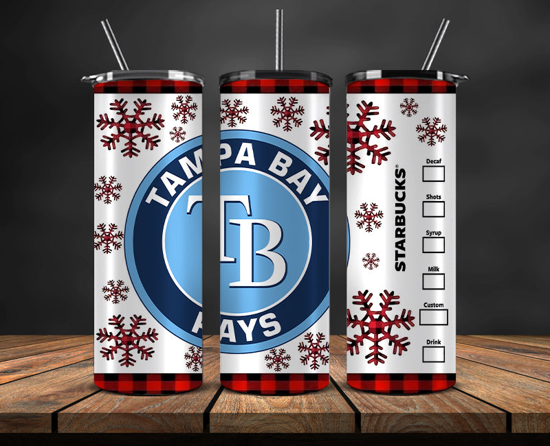 Tampa Bay Rays Png,Christmas MLB Tumbler Png , MLB Christmas Tumbler Wrap 09