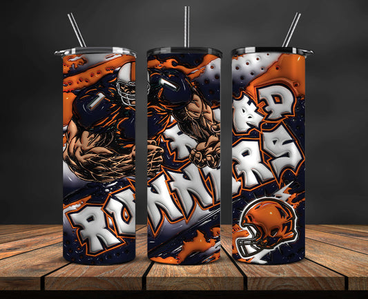 Football Mascot Colleges 3D Tumbler Skinny , Football Tumbler Png ,Nfl Tumbler Wrap 09