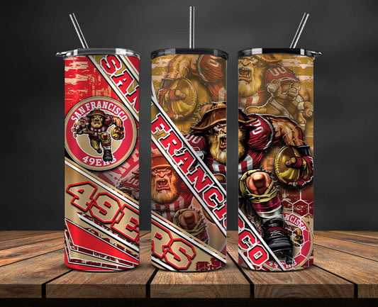 Team 49ers Football Png ,Football Tumbler Png ,Sport Tumbler Wrap 09