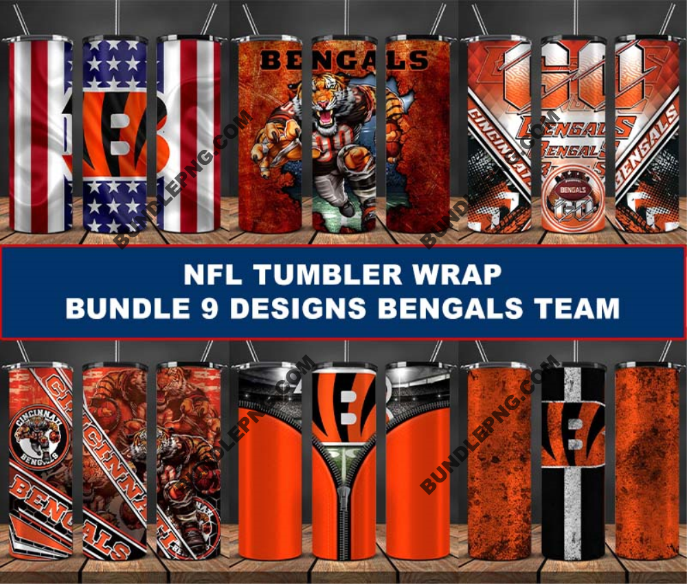 Bengals Tumbler Wrap , Football Tumbler Png ,32 Team Sport30