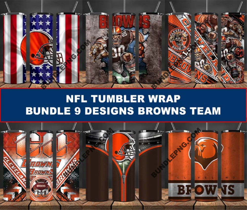 Browns Tumbler Wrap , Football Tumbler Png ,32 Team Sport29