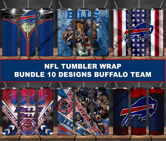 Buffalo Tumbler Wrap , Football Tumbler Png ,32 Team Sport01