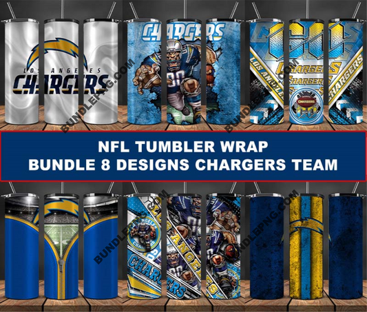 Chargers Tumbler Wrap , Football Tumbler Png ,32 Team Sport19