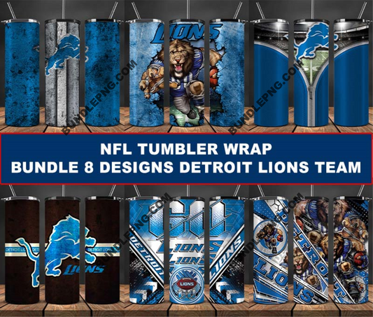 Detroit Lions Tumbler Wrap , Football Tumbler Png ,32 Team Sport26