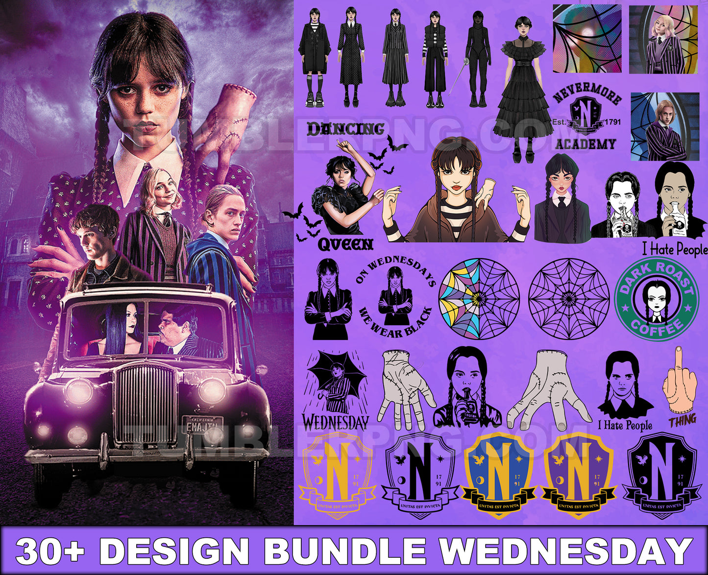 Wed nesday Tumble Wrap , Sublimation wrap, Wed nesday 20oz wrap,  Trending Tumbler Wrap 14