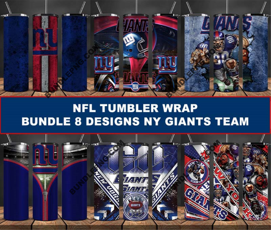 NY Giants Tumbler Wrap , Football Tumbler Png ,32 Team Sport13