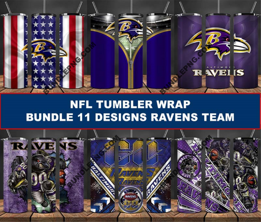 Ravens Tumbler Wrap , Football Tumbler Png ,32 Team Sport02