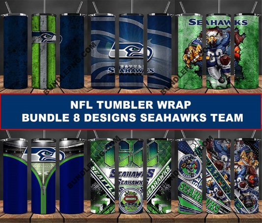 Seahawks Tumbler Wrap , Football Tumbler Png ,32 Team Sport08