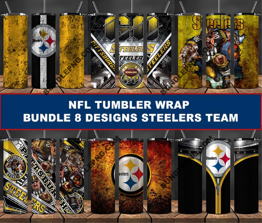 Steelers Tumbler Wrap , Football Tumbler Png ,32 Team Sport10