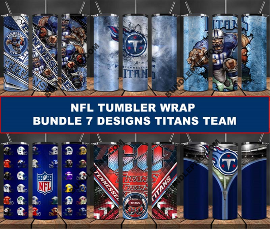 Titans Tumbler Wrap , Football Tumbler Png ,32 Team Sport06